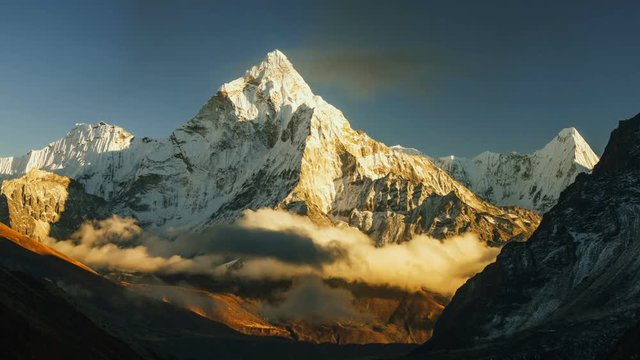 Ama Dablam timelapse, Everest region, Himalaya, Nepal