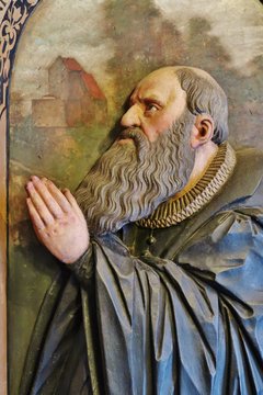 Stifterfigur, Marienkirche, Pirna, Sachsen