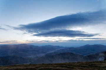 Lever du soleil sur les Vosges