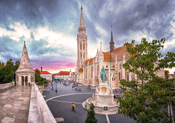 View on Mathias Church in the castle, Hungary in Budapest