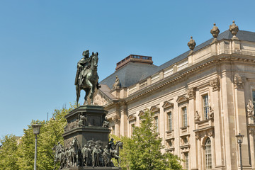 Fototapeta na wymiar Equestrian statue of Frederick the Great in Berlin, Germany.