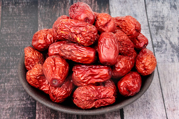 Dried jujube ,The fruit is a traditional Chinese herb , Chinese jujube dry.Jujube,