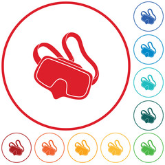 Diving mask icon isolated
