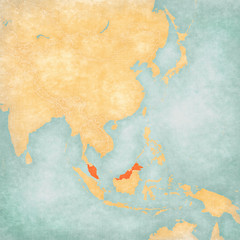 Map of East Asia - Malaysia