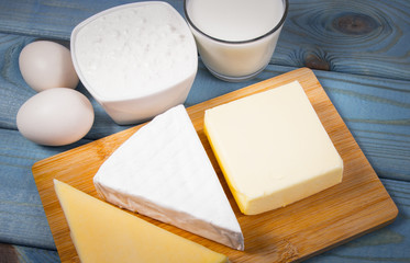 Food products containing a large amount of calcium.