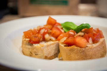 Nahaufnahme von Bruschetta