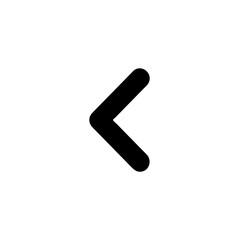 Obraz premium Left chevron icon vector isolated on background. Trendy sweet symbol. Pixel perfect. illustration EPS 10.