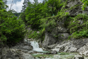 Little waterfall in the Rax Alps