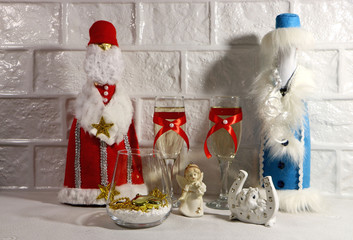 Fototapeta premium festive table for new year