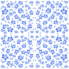 Beautiful Seamless pattern with hand drawn decorative cherry blossom flowers, design elements. Floral pattern for wedding invitations 