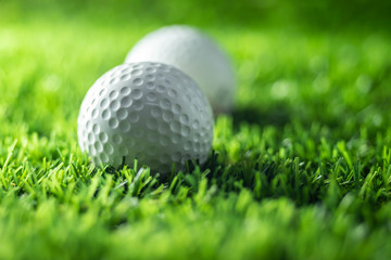 Golf ball on grass