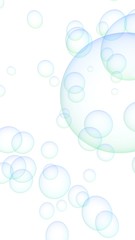 Light pastel colored background with pink bubbles. Wallpaper, texture blue balloons. 3D illustration