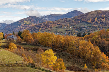 Paysage des Vosges en automne