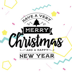 Merry Christmas typography.