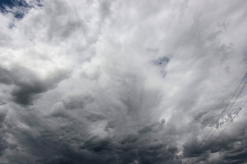 storm clouds overcast the sky