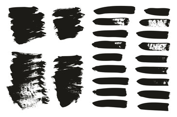 Calligraphy Paint Brush Background & Lines Mix High Detail Abstract Vector Background Set 33