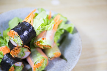 salad row with sea food source