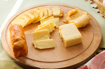 a small cheese board,