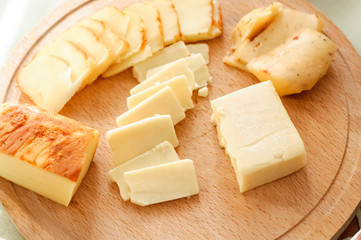a small cheese board,