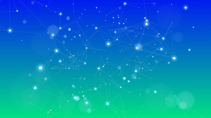 bright abstract illustration of a digital world - a color defocused background and a digital wave. It symbolizes the digital economy, network technologies, cloud technologies, Internet, communications