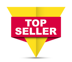 red vector banner top seller