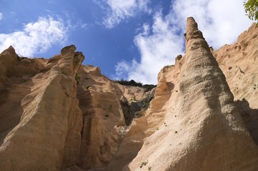 Fototapeta premium Geological formation in the center of Italy - Lame Rosse canyon (Marche, Italy, Europe)