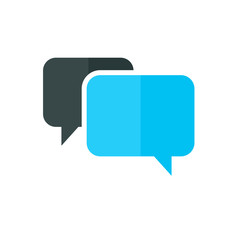 Chat Icon. Speech Bubble Sign. Conversation, Communications Symbol.