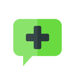 Chat Icon. Speech Bubble Sign. Conversation, Communications Symbol. Add Icon