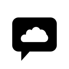 Chat Icon. Speech Bubble Sign. Conversation, Communications Symbol. Cloud Computing Icon