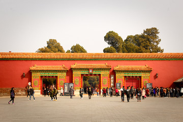 Part of The Forbidden City in Beijing, China. The Forbidden City was declared a World Heritage Site...