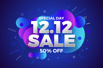 12.12 Shopping day sale banner background.