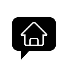 Chat Icon. Speech Bubble Sign. Conversation, Communications Symbol. Real Estate, House, Home Icon