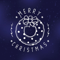 Fototapeta premium Merry Christmas typography.