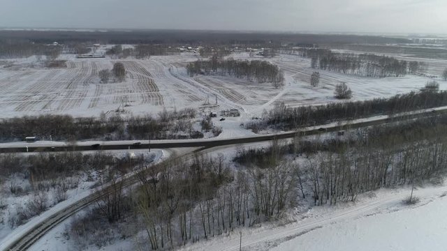 Delicious winter landscape from Above