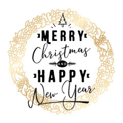 Merry Christmas typography.