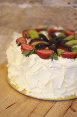 White chocolate fruit cake