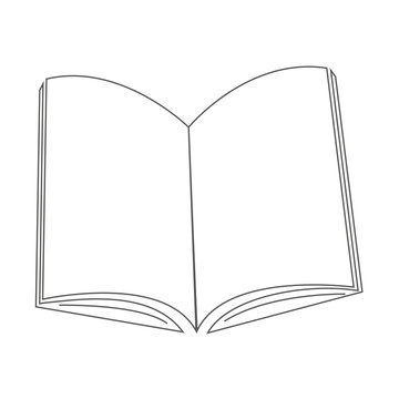 Open Book flat icon vector. book symbol