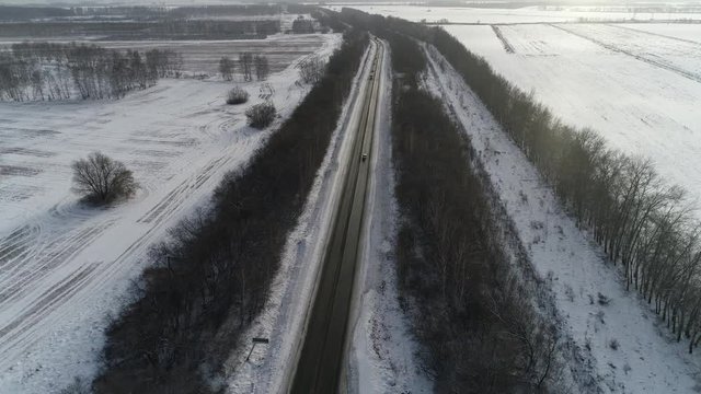 Delicious winter landscape from Above