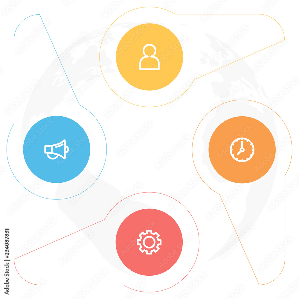 Poster Infographics diagram with 4 steps, options, or processes. Vector business template for presentation. business data visualization.