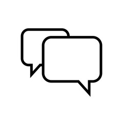 Chat Icon. Speech Bubble Sign. Conversation, Communications Symbol.