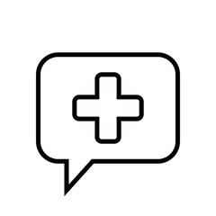 Obraz premium Chat Icon. Speech Bubble Sign. Conversation, Communications Symbol. Add Icon