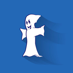 Ghost like the letter F. Facebook. Glad to see you!