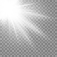 Vector spotlight. Light effect. Vector illustration on a transparent isolated background.