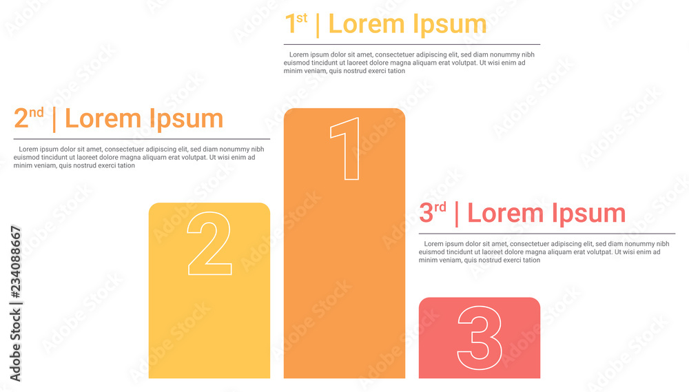 Aufkleber business infographics. competition diagram. business data visualization template for presentation.