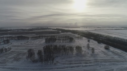 Delicious winter landscape from Above