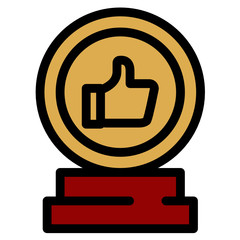 Obraz premium Sport Game Golden Challenge Award. Red Ribbon. Isolated. Olive Branch.