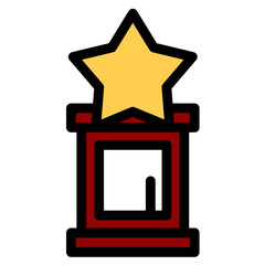 Sport Game Golden Challenge Award. Red Ribbon. Isolated. Olive Branch.