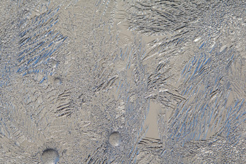 Frosty drawings on the window, frost, background