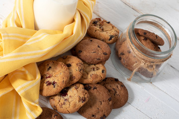 cookies on the white wooden table