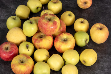 delicious red and yellow organic apples